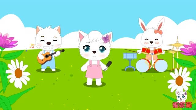妮妮猫儿歌 四季童谣 少儿益智早教趣味卡通动漫童谣歌曲