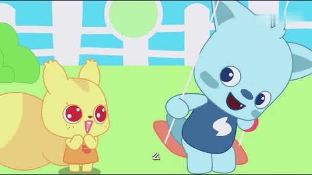 小鹿杏仁儿-闪电玩汤秋千玩的很开心,可我们的果果也很想玩啊