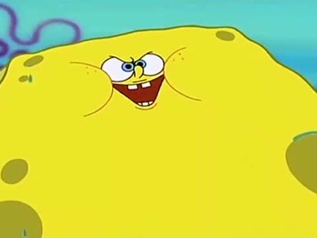 海绵宝宝吸水变成巨无霸,小蜗要倒霉了
