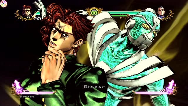 jojo全明星大乱斗:花京院典明技能演示 绿色法皇完美的结界