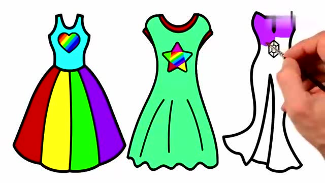 简笔画:五角星漂亮裙子画画