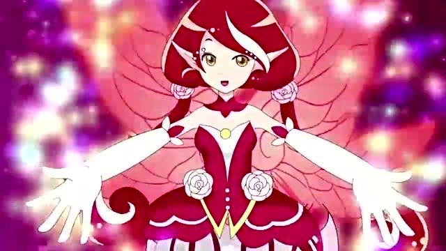 小花仙花朵赐予夏安安力量使用魔法保护雪滴花精灵王