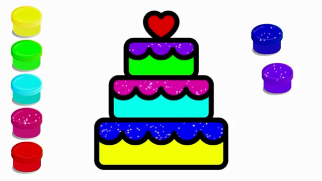四层的生日蛋糕怎么画图片