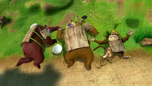 熊出没:熊熊被美味大炮炸倒,昏迷中还不忘留下奇葩遗言