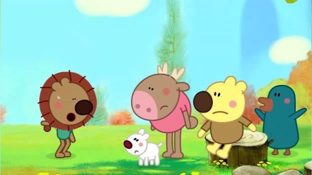 小小画家熊小米:雷慌慌张张跑过来,它看到河马被卡在河里了