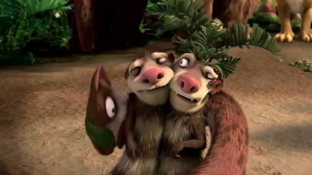 冰川时代3,巴克这个小老鼠真是厉害