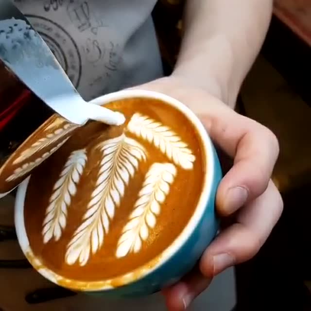 咖啡拉花之组合麦穗