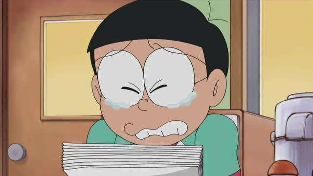 《哆啦a梦》大雄哭得那么伤心?胖虎又欺负了他?