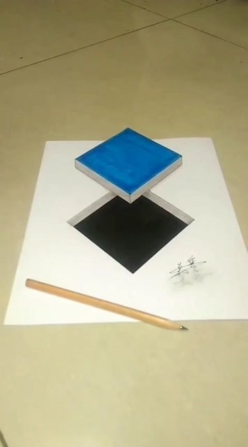 绘画手绘作品18秒3d立体画教程
