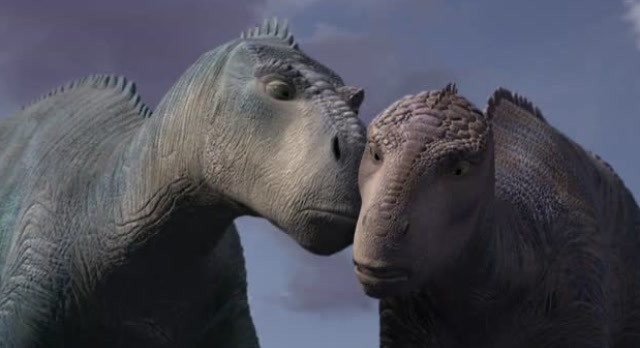 恐龙艾力达和寇仑幸福的生活在了一起