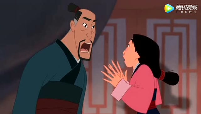 花木兰:木兰阻止父亲去打仗,没想到被父亲痛骂了一顿