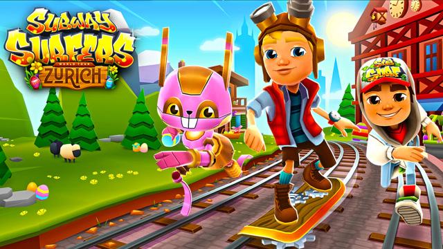 手游地铁跑酷苏黎世百年一见的奇遇保安与狗竟然都被撞飞