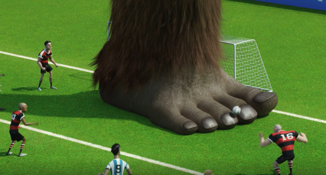 精灵旅社:大脚怪成为足球守门员,经他守的龙门坚固无比!