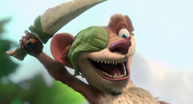 冰川时代3:鼹鼠变屠龙高手,一个人单挑世界上最大的食肉恐龙!