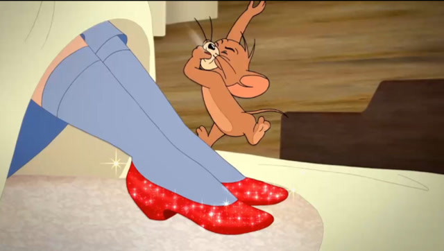 猫和老鼠汤姆杰瑞住在女主人的家里杰瑞掀裙子