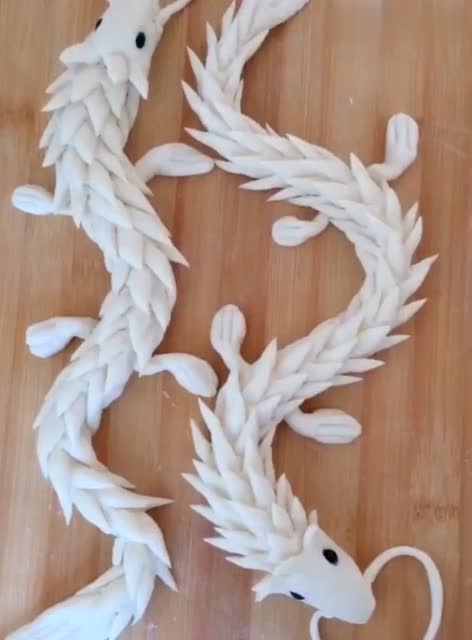 这种造型的馒头你见过吗教大家龙的做法好吃好看漂亮大气