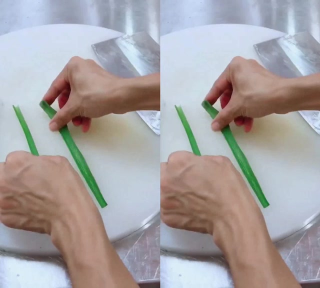 分享小葱切丝技巧喜欢的收藏