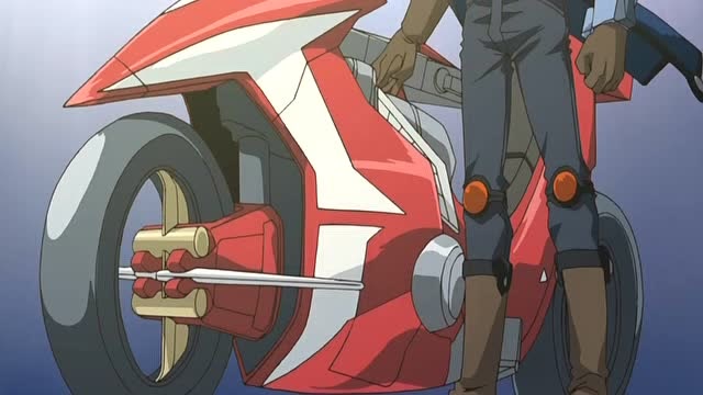 游戏王:游星骑着d轮在城市穿梭,真是炫酷