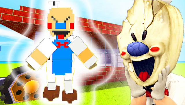 迷你世界恐怖冰淇淋打败罗德拯救小胖鸭