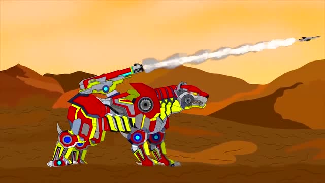 怪兽恐龙王国:哥斯拉被机械狗的炮弹攻击,真的太可怜了