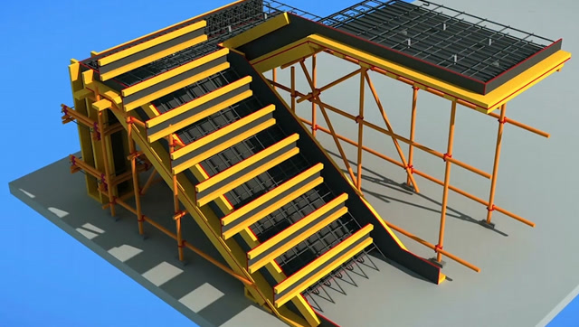 楼梯施工工艺bim施工模拟