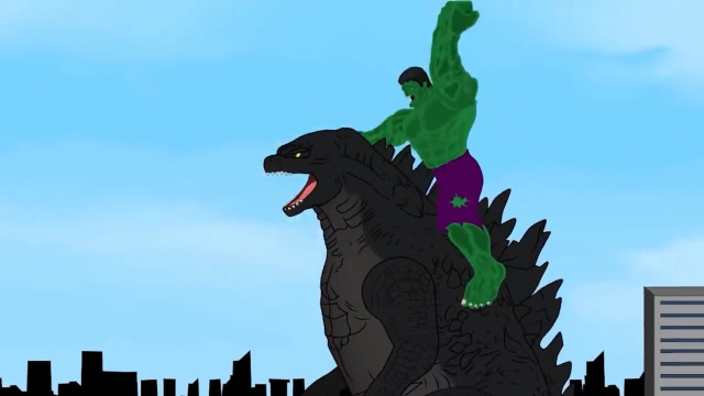 怪兽闯进了城市,蜘蛛侠和绿巨人拼命阻拦,最后竟然被怪兽打败了!