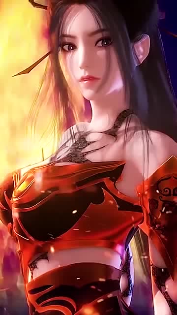 天行九歌焰灵姬穿过四套服装火魅服热情似火游泳服灵动柔美