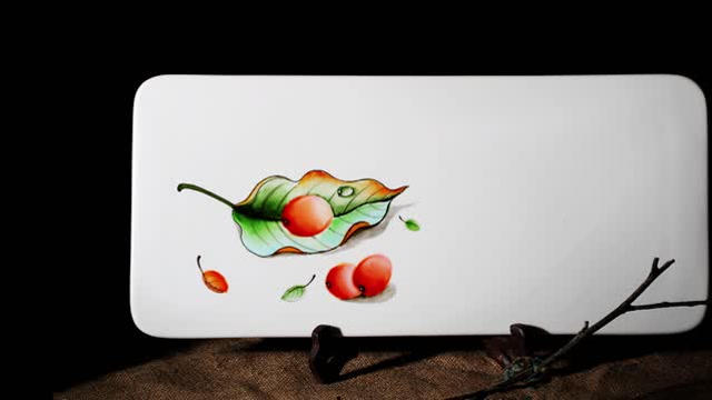 叶子圣女果--周毅食品雕刻果酱画高清视频教程