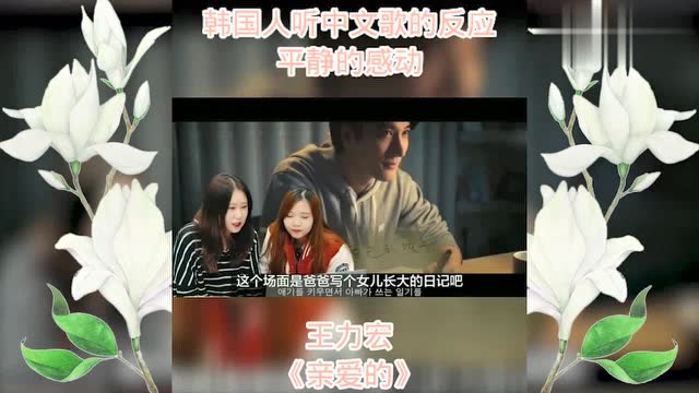 韩国人听中国歌曲的反应,王力宏《亲爱的》,平静的感动