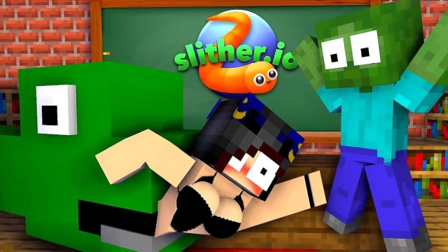 mc动画:怪物学校《贪吃蛇挑战》,怪物们被贪吃蛇吃了!