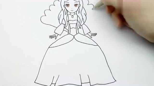 学画画之森林公主,简单又可爱,小朋友快去试试吧