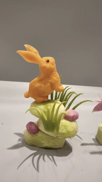 厨师胡萝卜切小兔子图片