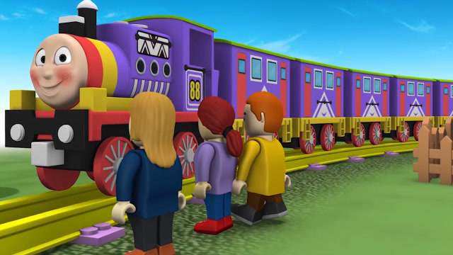 火车小镇  托马斯小火车带着孩子做游艇 儿童卡通火车动画