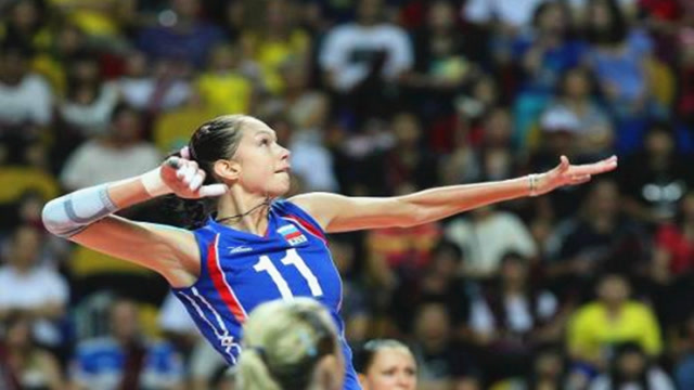 一代排球女王!俄罗斯女排超级球星加莫娃 精彩集锦