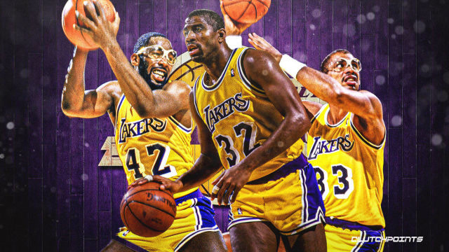 nba最佳组合-湖人show time组合魔术师联手天勾贾巴尔豪取5冠