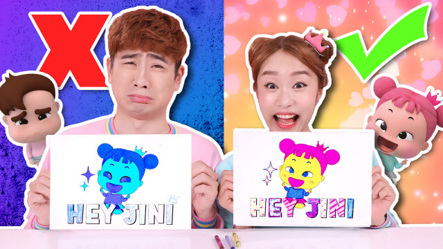 嘿基尼  首次公开嘿基尼公仔!跟姜一一起只用三只蜡笔画画对决游戏