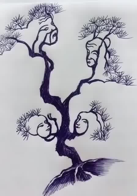 万万没想到,这幅图中隐藏着5张人脸,十一秒内全部找出智商满分