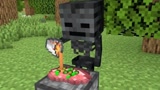 Minecraft动画《做饭挑战》，怪物宝宝给him做饭！
