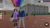 樱花校园模拟器：下雪天带女朋友去游乐园坐热气球，简直太浪漫了