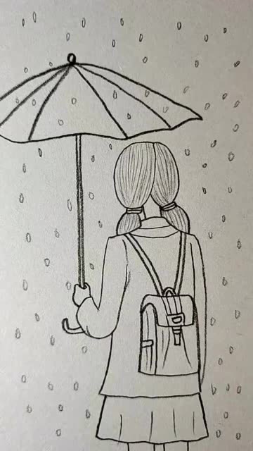 孤独的小女孩一个人回家