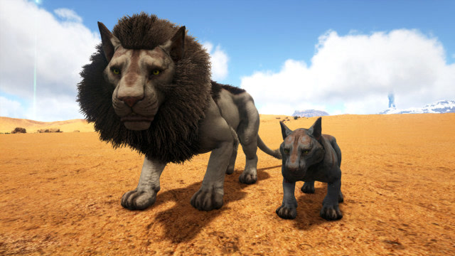 方舟生存进化:侏罗纪探险23 培养小狮子 遭到不明狮群进攻