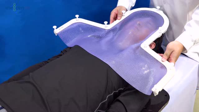 美岑雪青色放疗定位膜-s头颈肩膜(常规型)操作演示