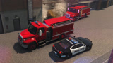 消防模拟：嫌犯故意纵火警车和消防车都到现场