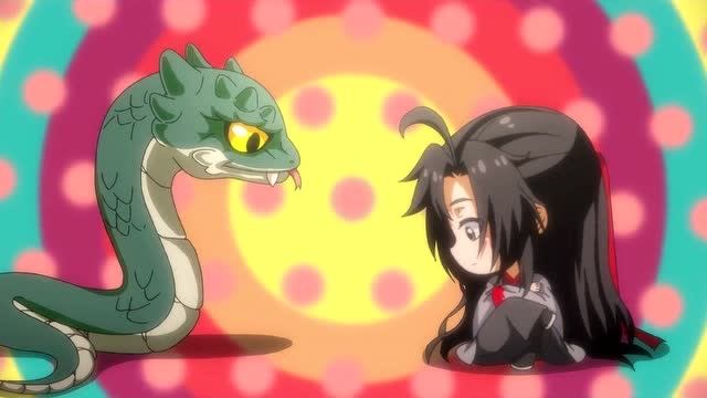 魔道祖师q量人蛇跟魏无羡比身高当场被气哭了