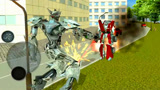 战机机器人英雄：机器人偶遇红色汽车人，战斗非常激烈！