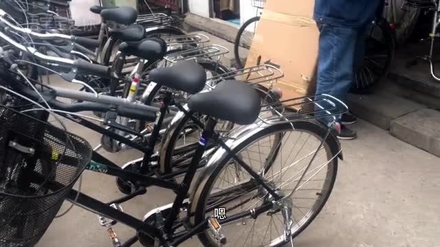 跟我一起看看天津塘沽洋货市场看看来自日本的自行车