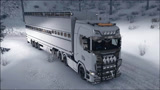 【欧洲卡车模拟2】暴雪天运送活牛到地方差点变成冻牛