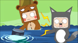 迷你世界寓言故事：熊孩子来河边打水，灰狼却说他污染水源