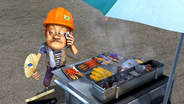 熊出没:熊二乔装打扮进城,就是为了吃一口强哥烧烤!