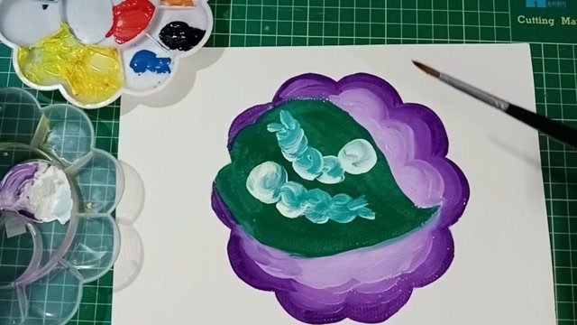 儿童水粉画:毛毛虫
